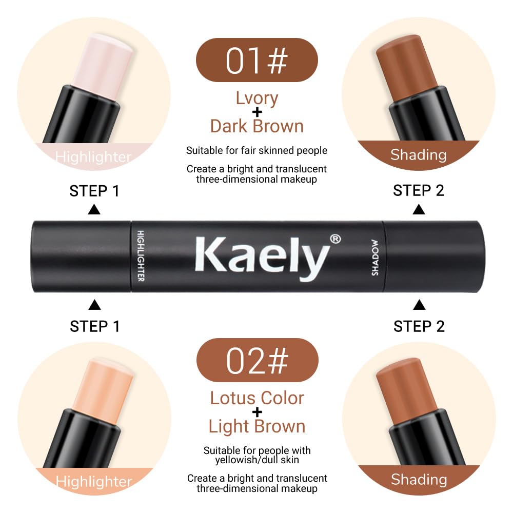 Kaely creamy bronzer stick creates a sculpted, sun-kissed finish