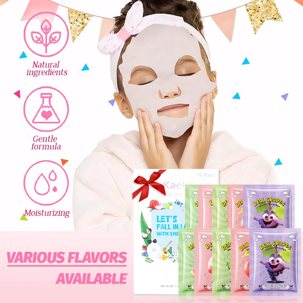 Kaely cruelty-free vegan mask sheets emphasizing ethical skincare