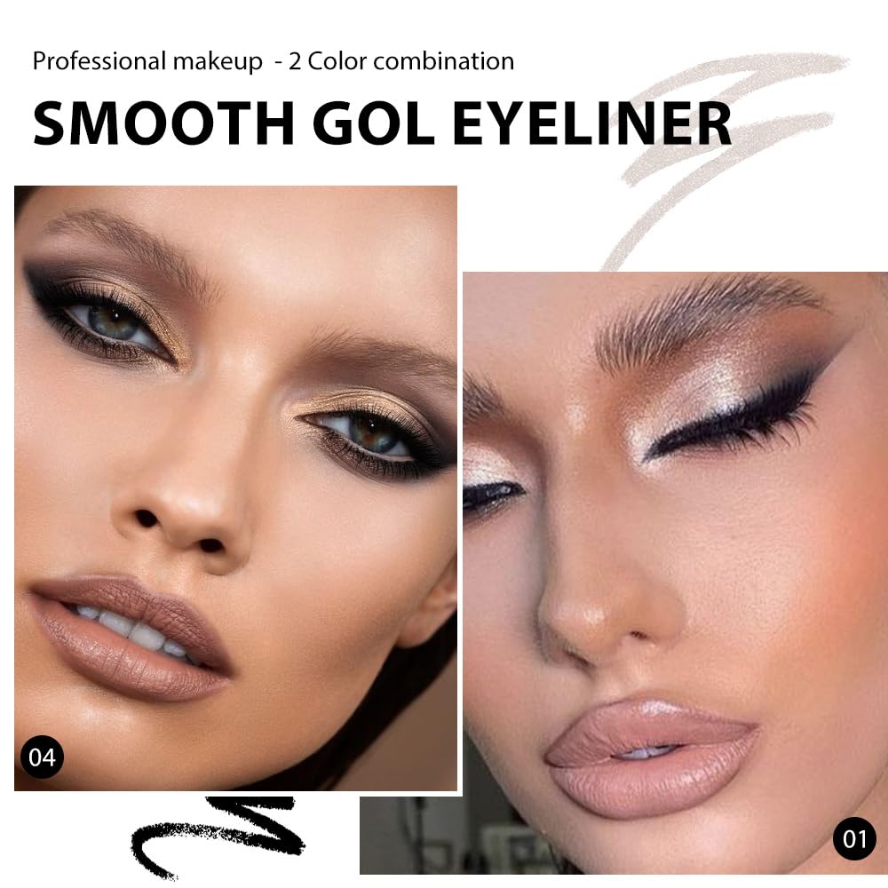 Kaely eyeliner pencil close-up shows smooth cream texture for easy precision.