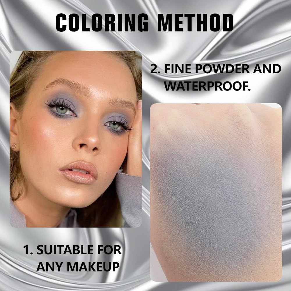 Kaely smoky gray eyeshadow applied on the eye for a soft, defined look.