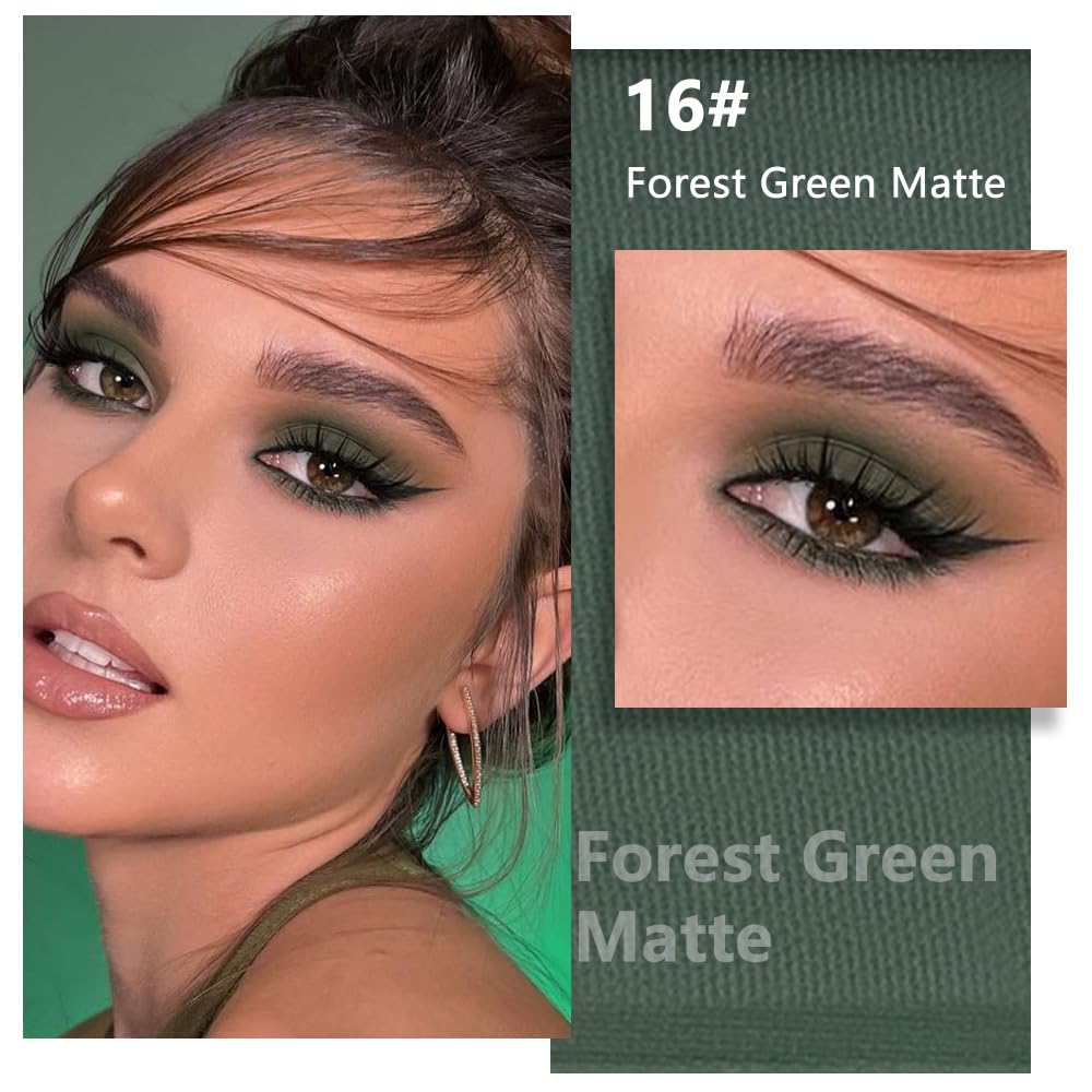 Kaely forest green matte swatch on skin highlighting smooth blend