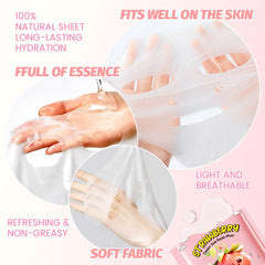 Kaely grape face mask sheet close-up with hydration focus.