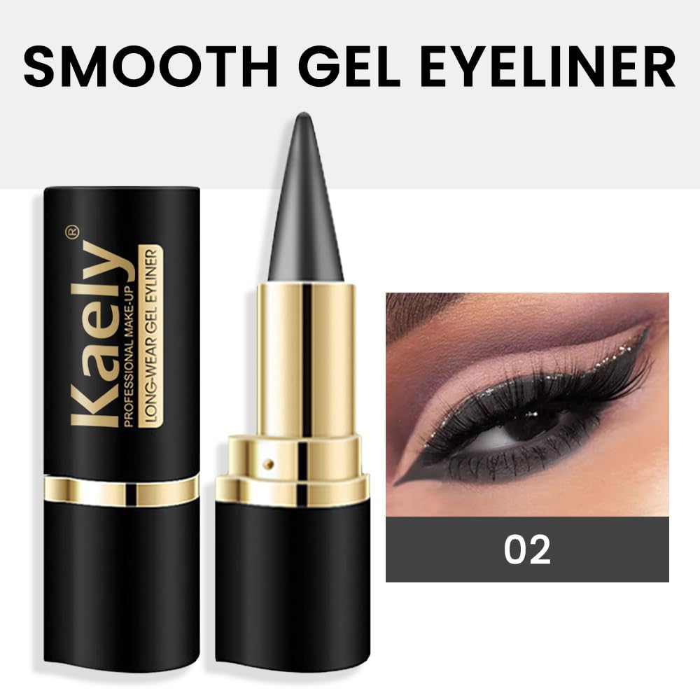 Kaely Gray Gel Eyeliner Pencil twist-cap for quick application.