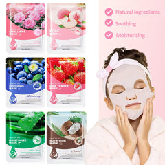 Kaely kids face mask spa day kit showing soothing masks for gentle pampering.