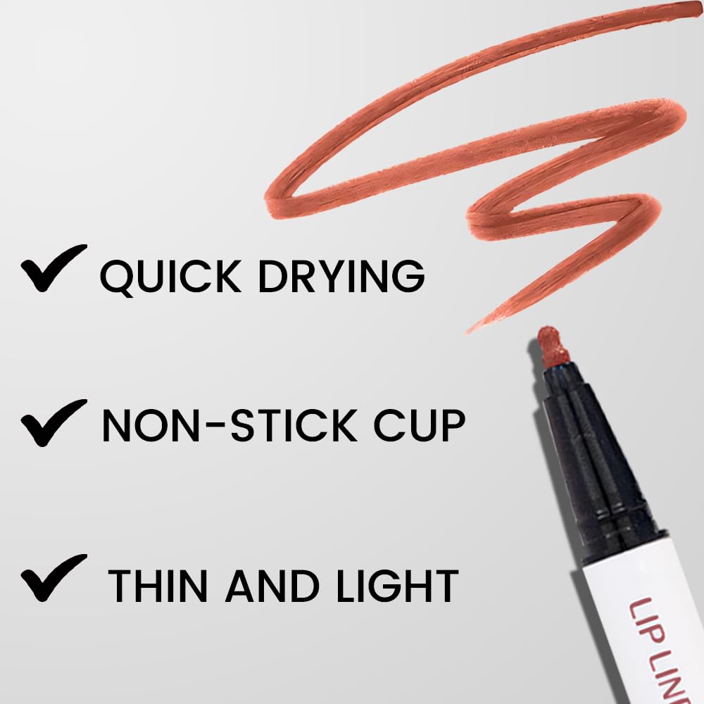 Kaely lip stain marker applicator tip enables precise lip-line definition.