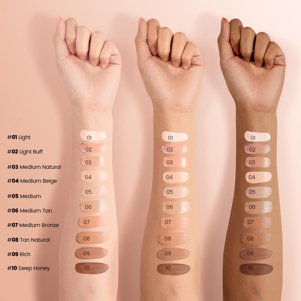 Kaely concealer close-up application shows smooth, blendable texture.