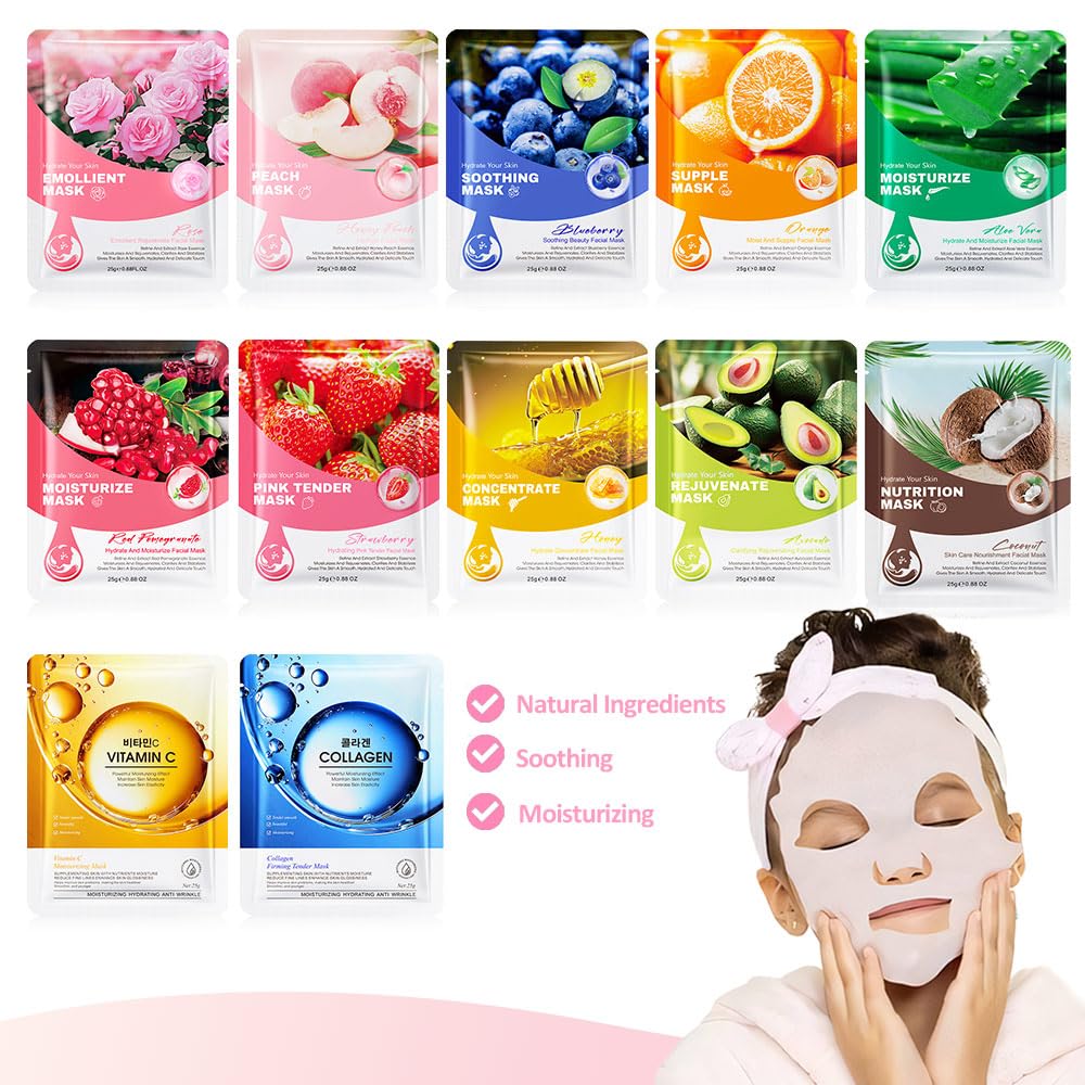 Kaely orange face mask set for vitamin-rich skin care routines.
