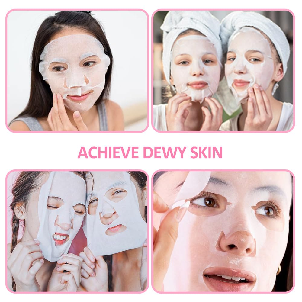 Kaely peach face mask set provides soothing hydration for daily refreshment.