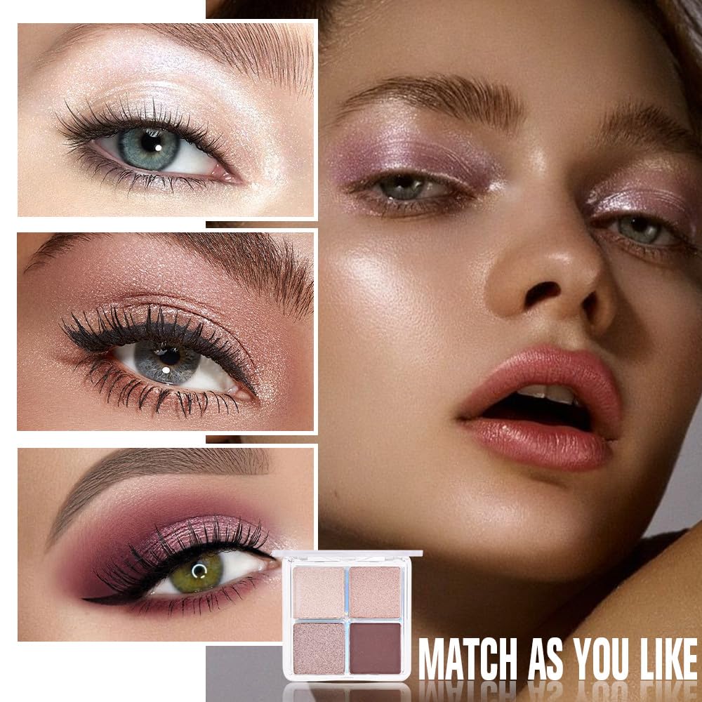 Kaely Powder Eyeshadow Quad cruelty-free vegan packaging highlights ethical product.