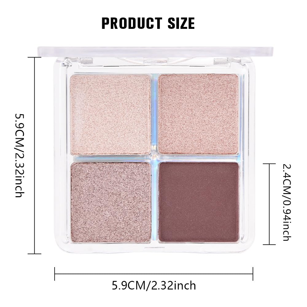 Kaely Powder Eyeshadow Quad gift-worthy presentation for makeup lovers.