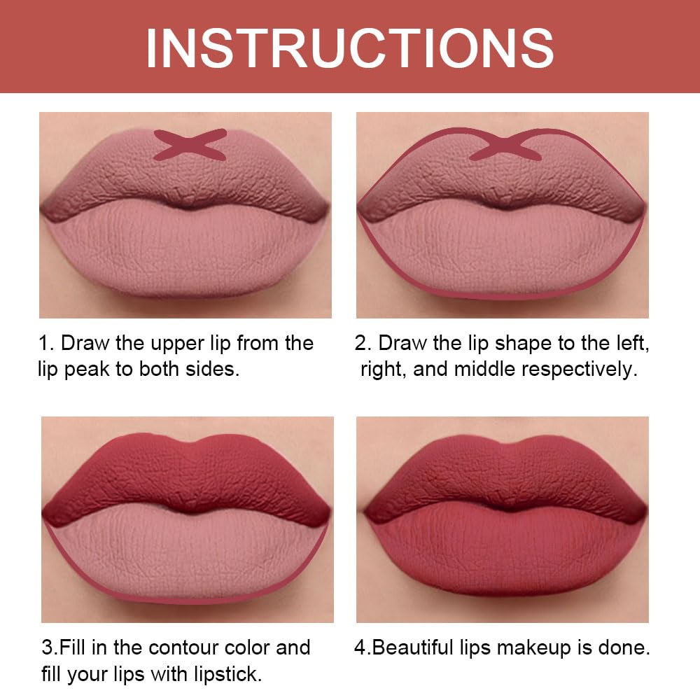 Kaely lip liner precision tip for contouring and precise filling