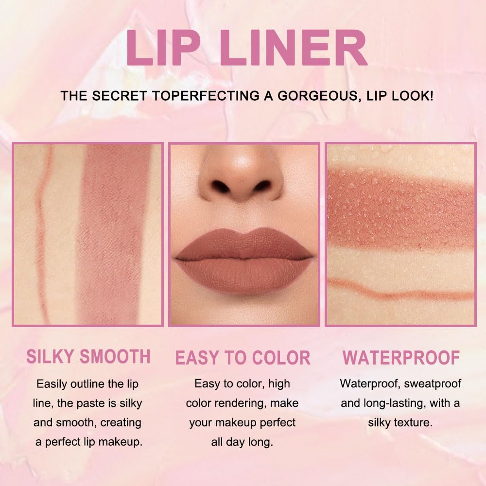 Kaely retractable lip liner design for easy touch-ups.