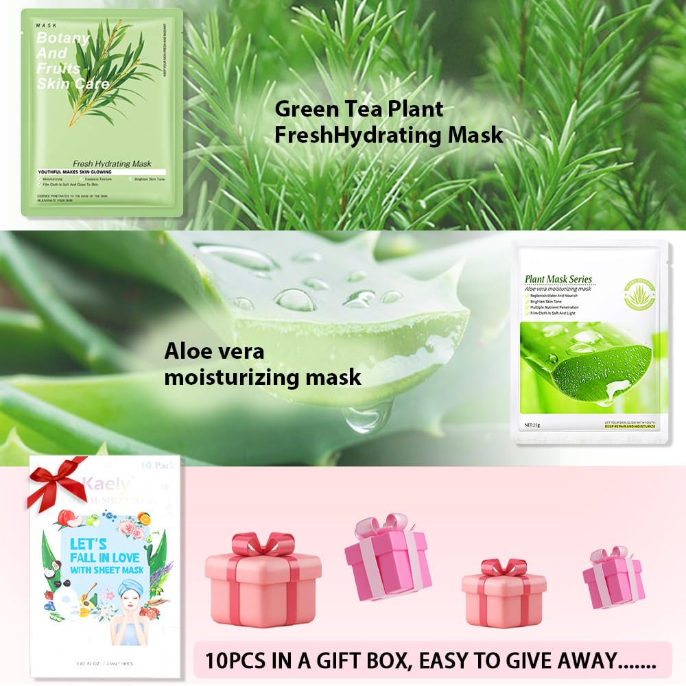 Kaely sheet masks skincare set highlighting easy, portable beauty routine.