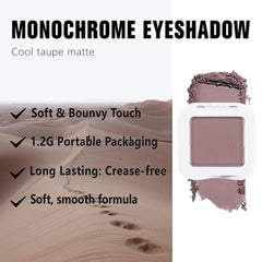 Kaely Taupe eyeshadow on brush demonstrates easy application for aging lids.