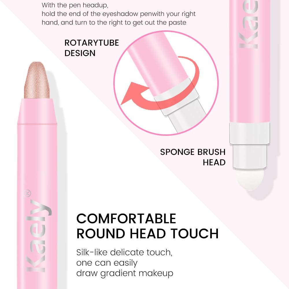 Kaely waterproof powder finish keeps color crease-proof from morning to night.
