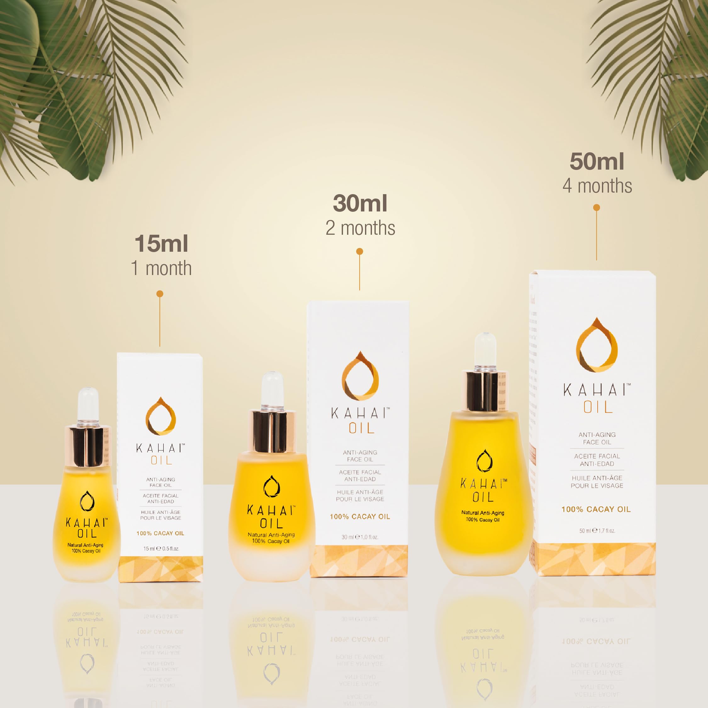 Kahai Oil application on face, smooths and nourishes for a healthy glow