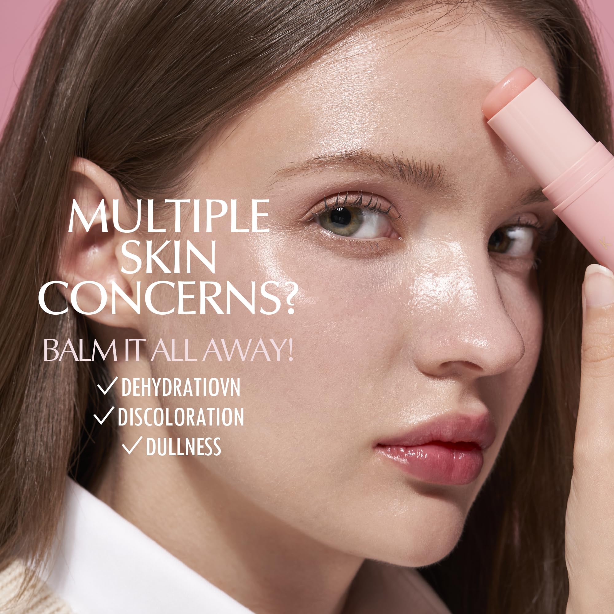 KAHI Collagen Balm Stick lip-area application demonstrates convenient, multi-use skincare.