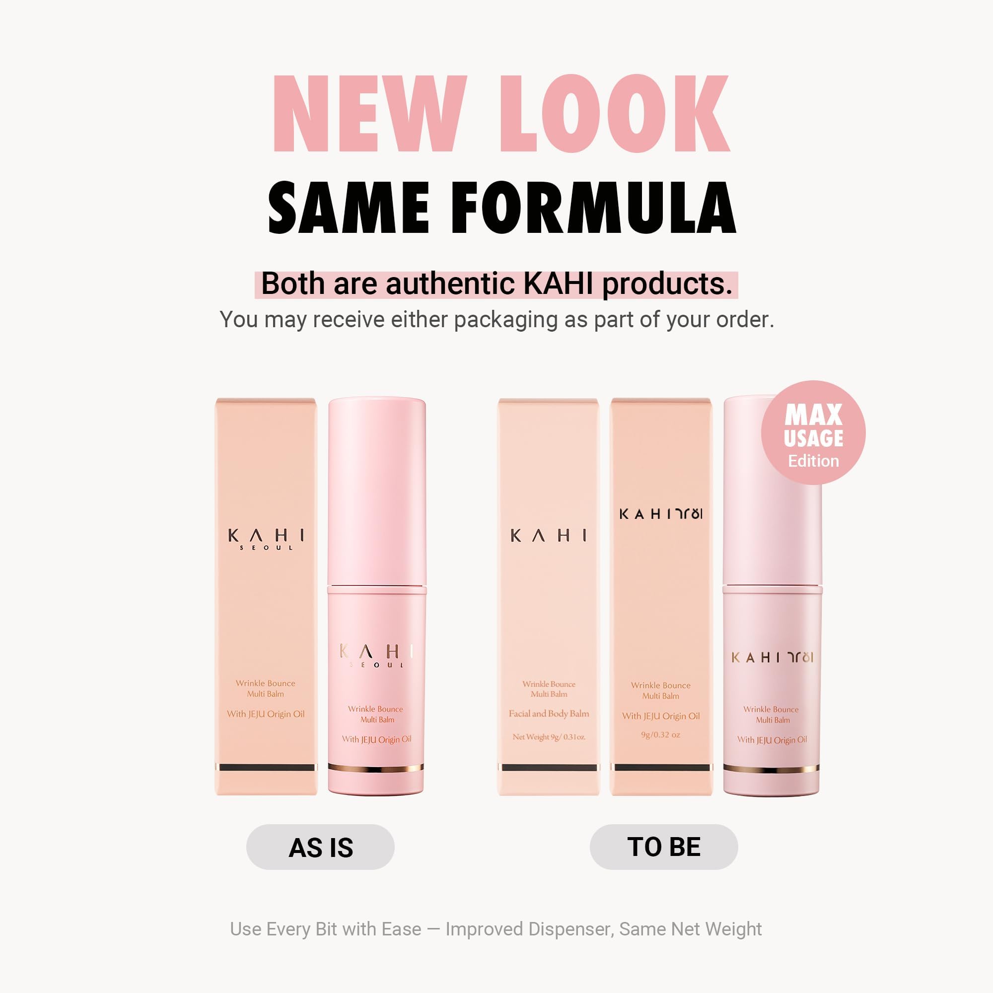 KAHI Collagen Balm Stick texture close-up highlights silky formula for smooth application.