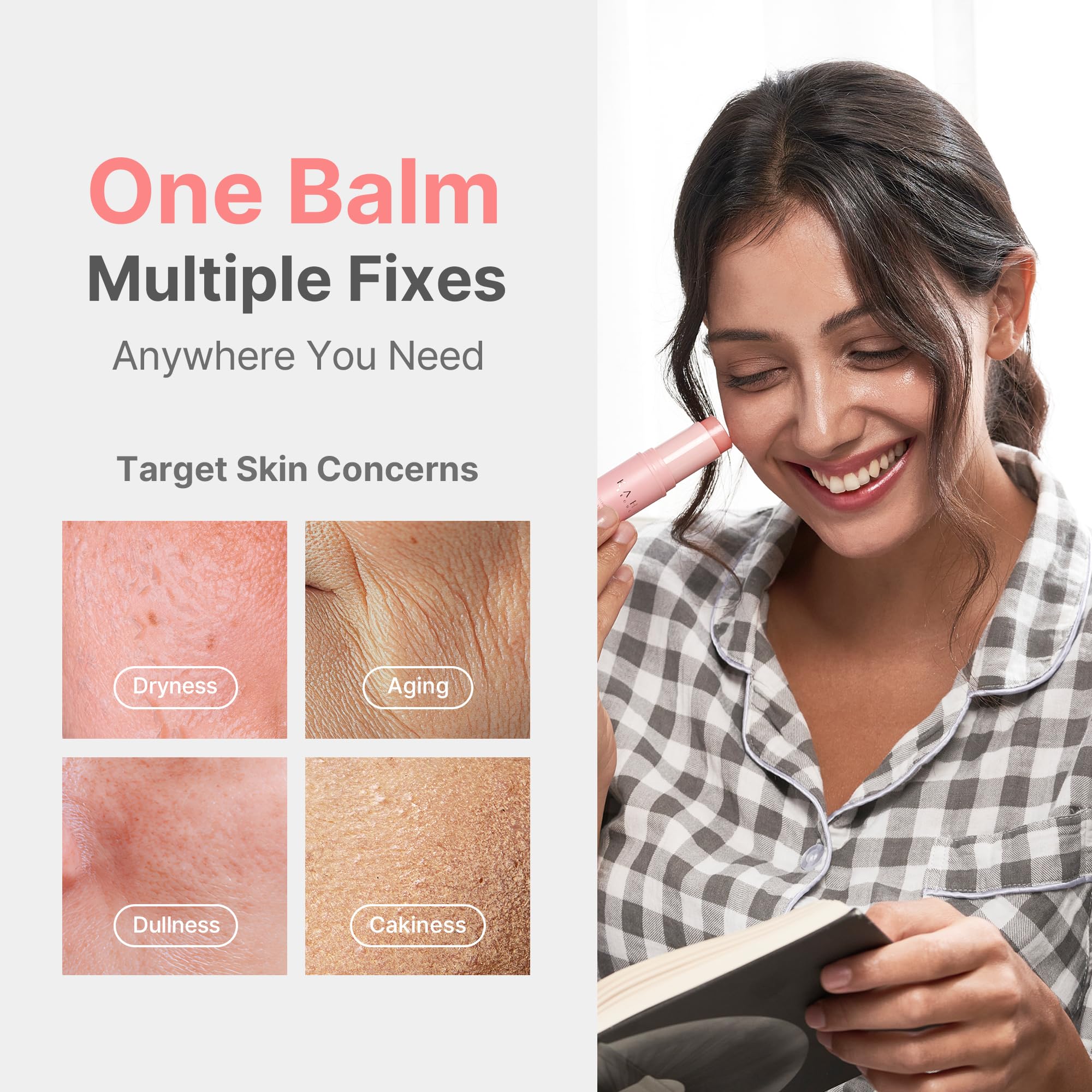 KAHI refines fine lines and brightens skin tone.