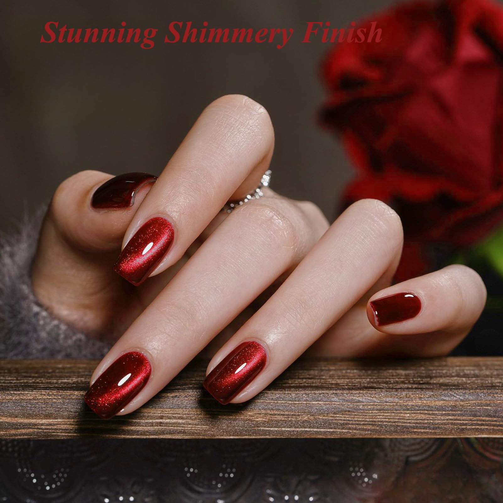 KAHSOSE magnetic polish kit showing included magnet for versatile cat eye patterns.