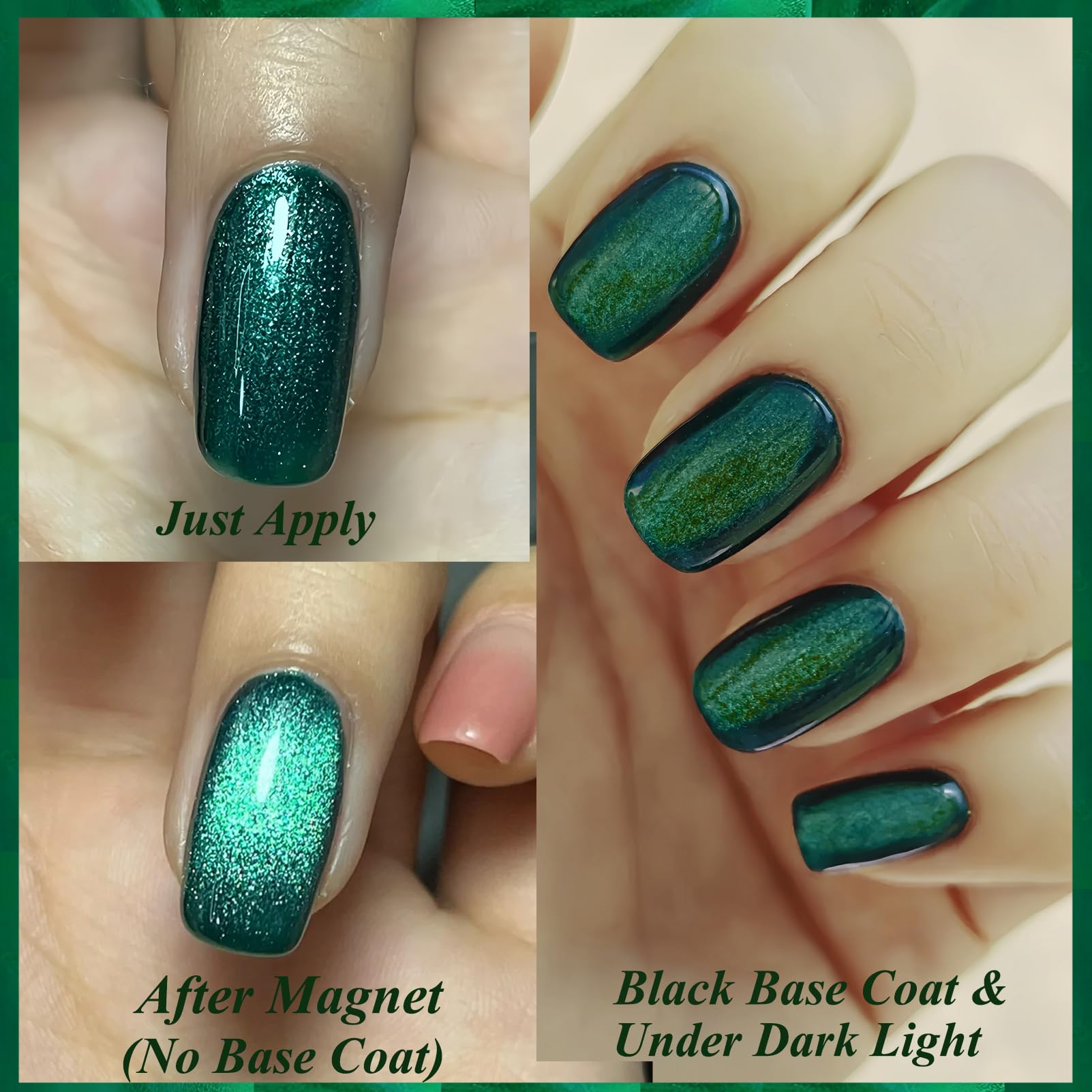 KAHSOSE 15ML emerald gel nail polish bottle