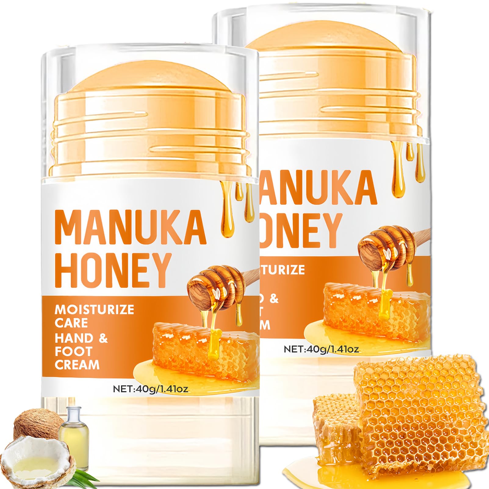 KAHSOSE Manuka Honey Foot Balm Stick close-up showing texture and packaging