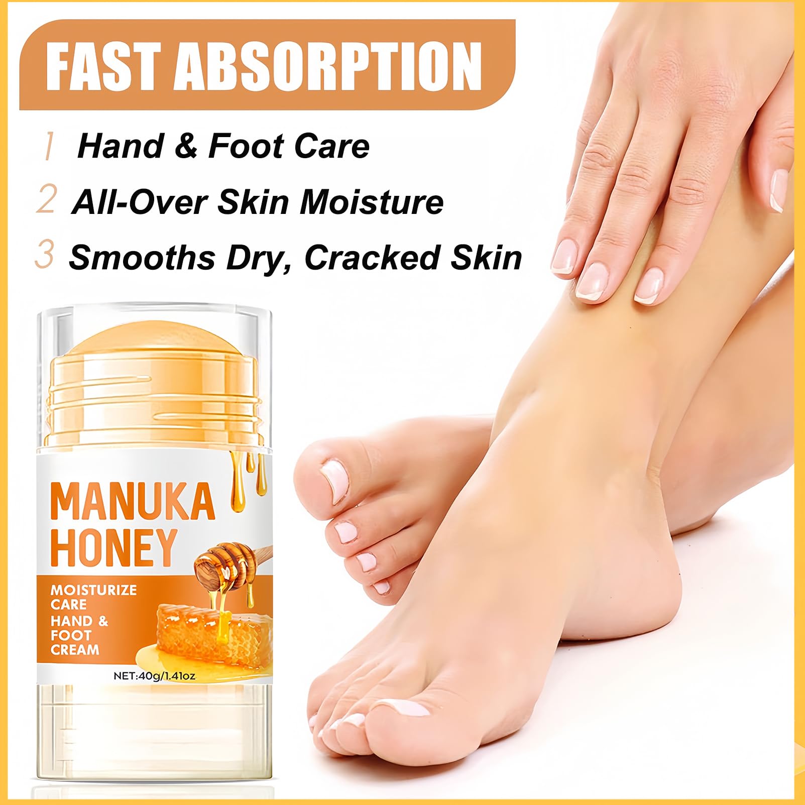 Non-greasy formula absorbs quickly for soft skin