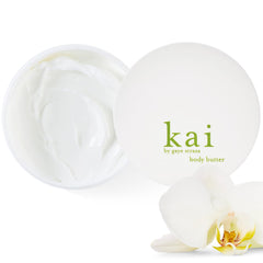 Kai body butter whipped soufflé jar shows silky hydration with a non-greasy finish
