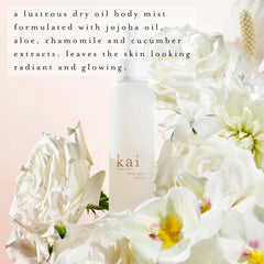 Kai Body Glow Rose pump dispenses a light, clean fragrance
