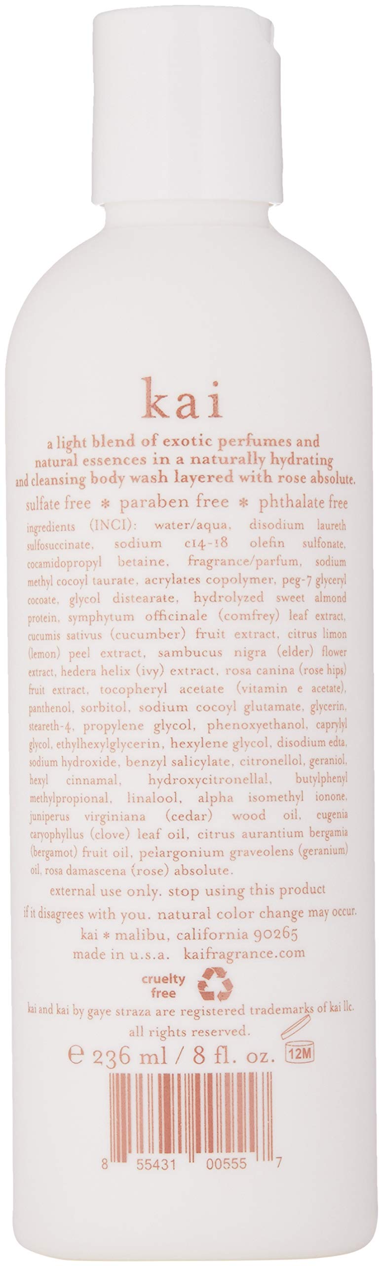 Kai Body Wash Rose foaming lather for refreshing skin care