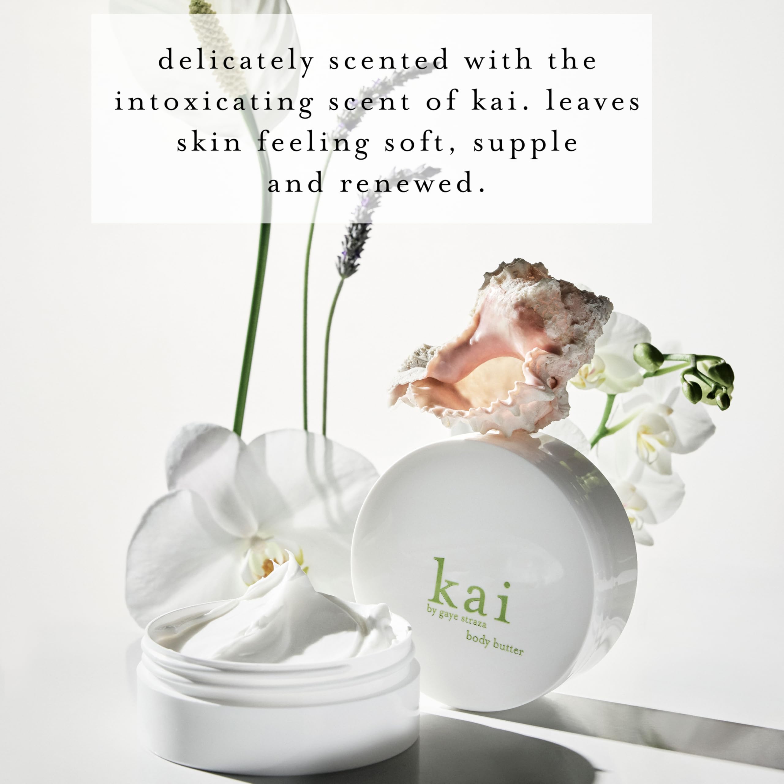 Kai gardenia scent close-up highlights fresh floral notes for daily pampering