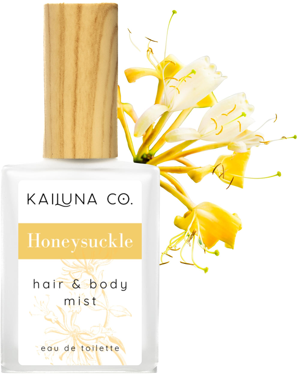 Kailuna Co Honeysuckle Mist bottle for daily refresh and mood lift.