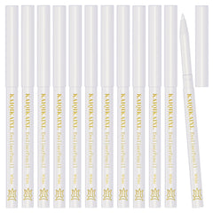 KAIQIKAIXI 12Pcs white eyeliner pencils for precise lines and highlights.