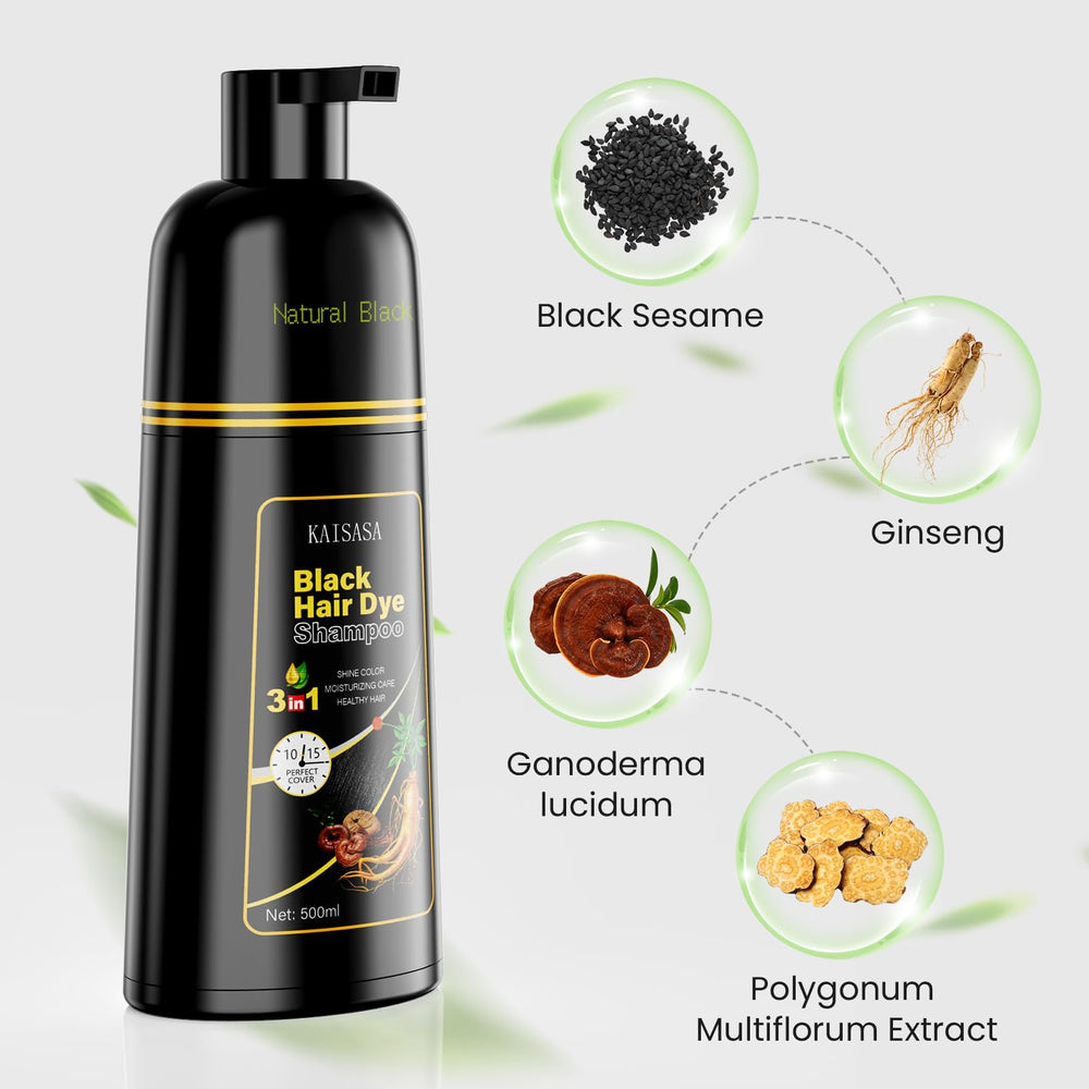 KAISASA 500ml bottle on shelf hints at value and long-lasting color.