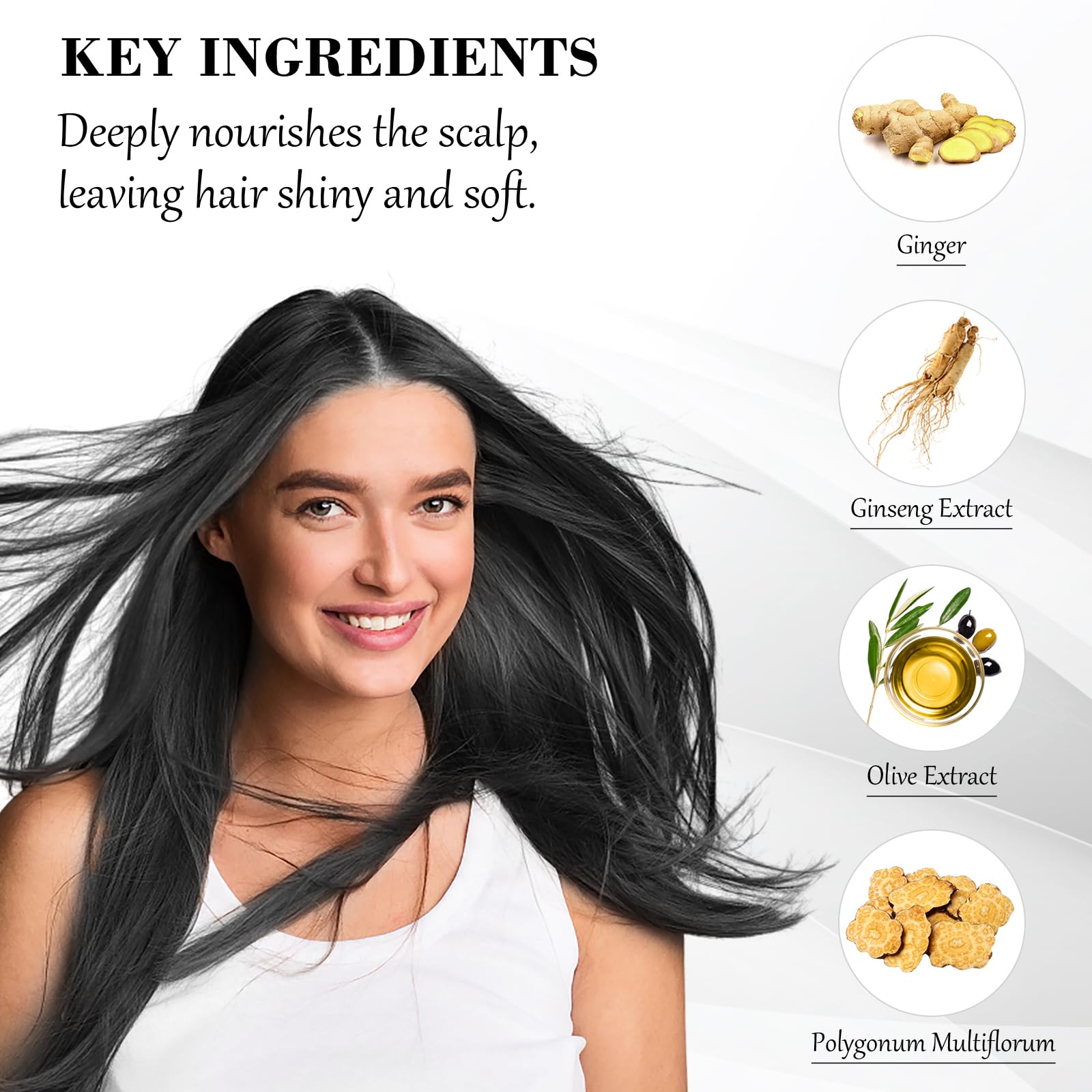 KAISASA Black Hair Dye Shampoo application step for safe at-home coloring