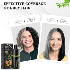 KAISASA Black Hair Dye Shampoo lather for quick grey coverage