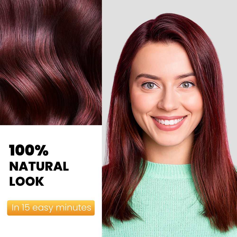 KAISASA dark burgundy color result on hair looks vibrant