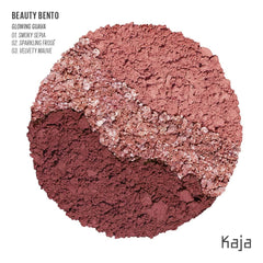 Kaja Bento Glowing Guava close-up reveals rich shimmer pigments.