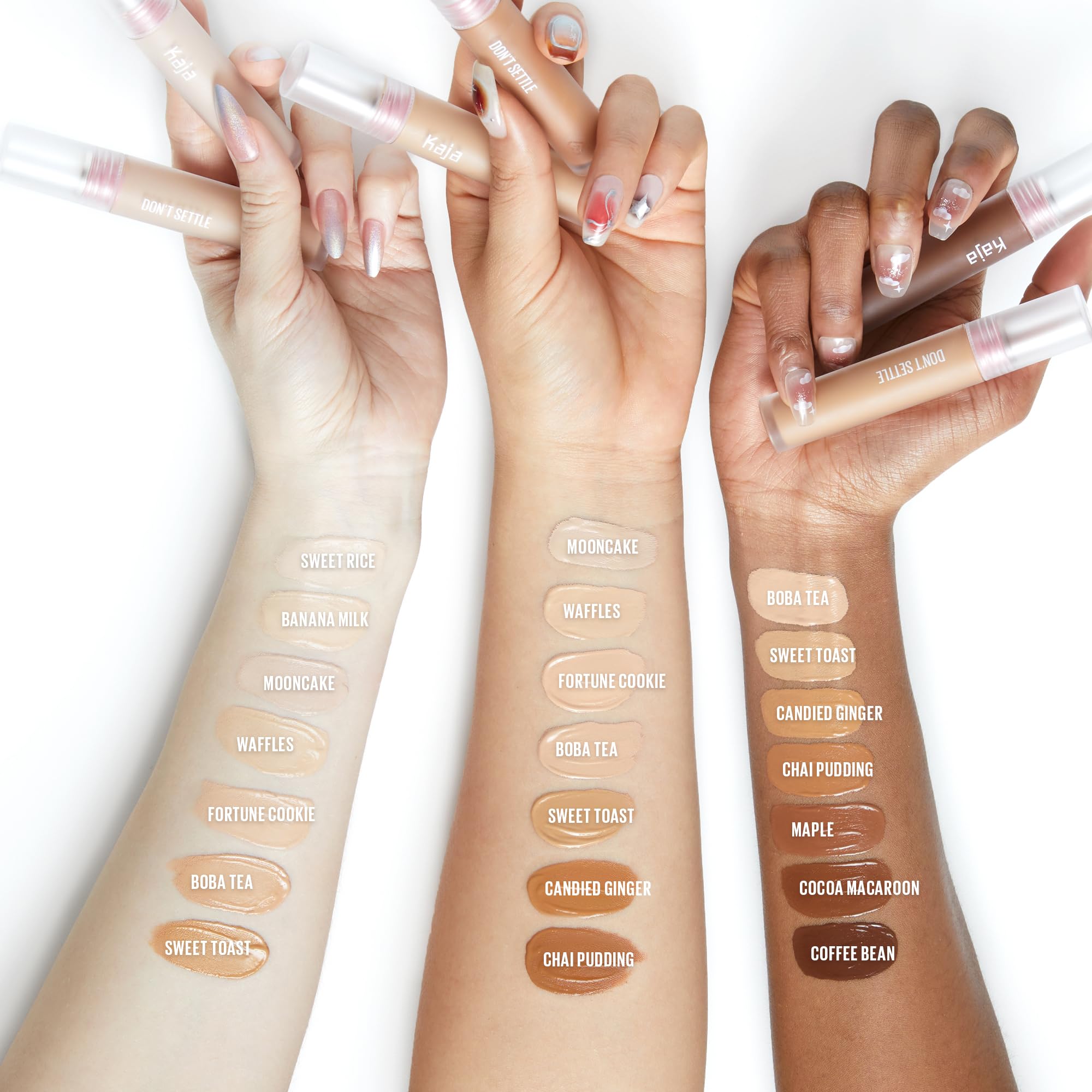 Kaja packaging of Don't Settle Concealer highlighting playful, portable design.