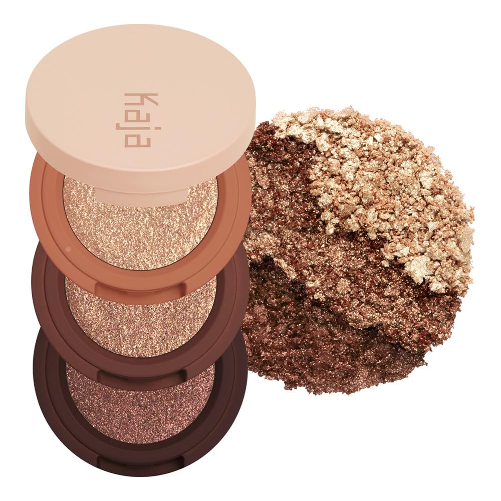 Kaja Eye Bento Bouncy Shimmer Trio in gilded bronze tones for easy, multidimensional looks.