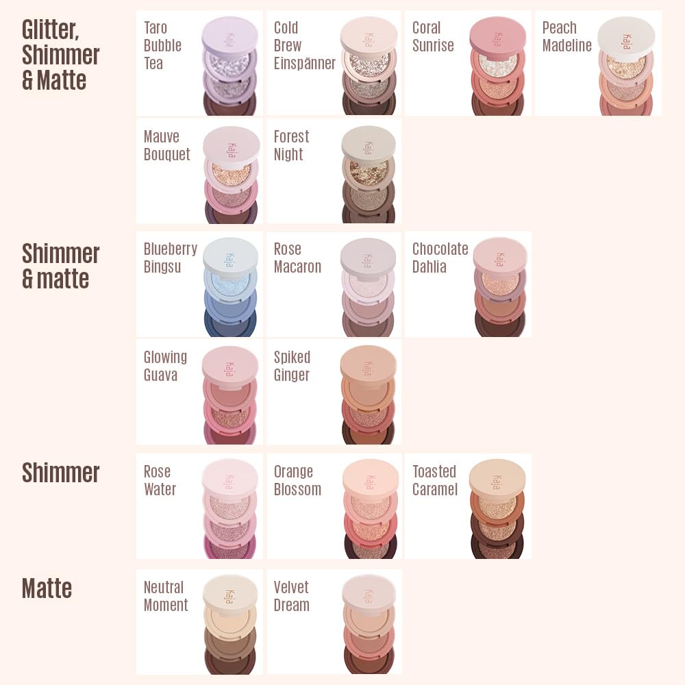 Kaja Eye Bento creamy powder delivers smooth payoff.