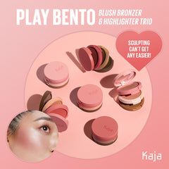 KAJA Play Bento Mochamallow bronzer creamy balm blends easily for natural definition.