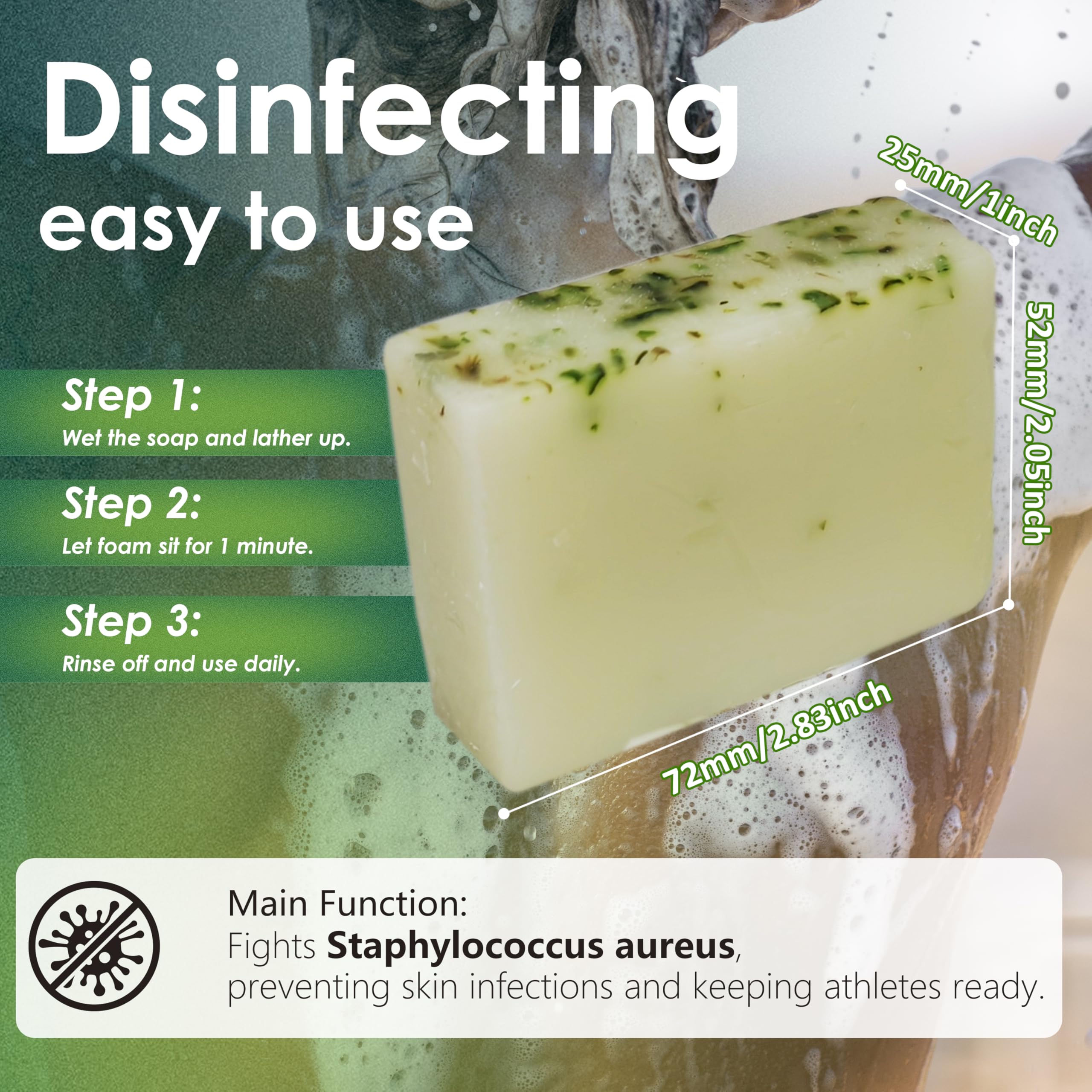 KAKABUBBLE Classic Tea Tree Soap bottle-dispense close-up for antibacterial cleansing