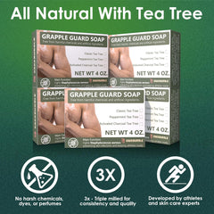 KAKABUBBLE Classic Tea Tree Soap label close-up highlights vegan ingredients