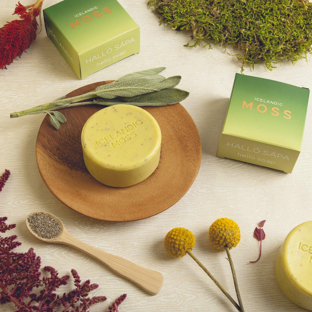 Kalastyle exfoliating bar set side view showing premium packaging and two bars