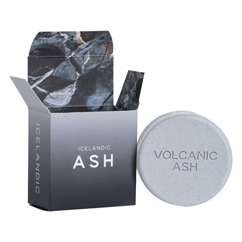 Kalastyle volcanic ash soap bar collection; texture close-up promotes cleansing and ritual use.