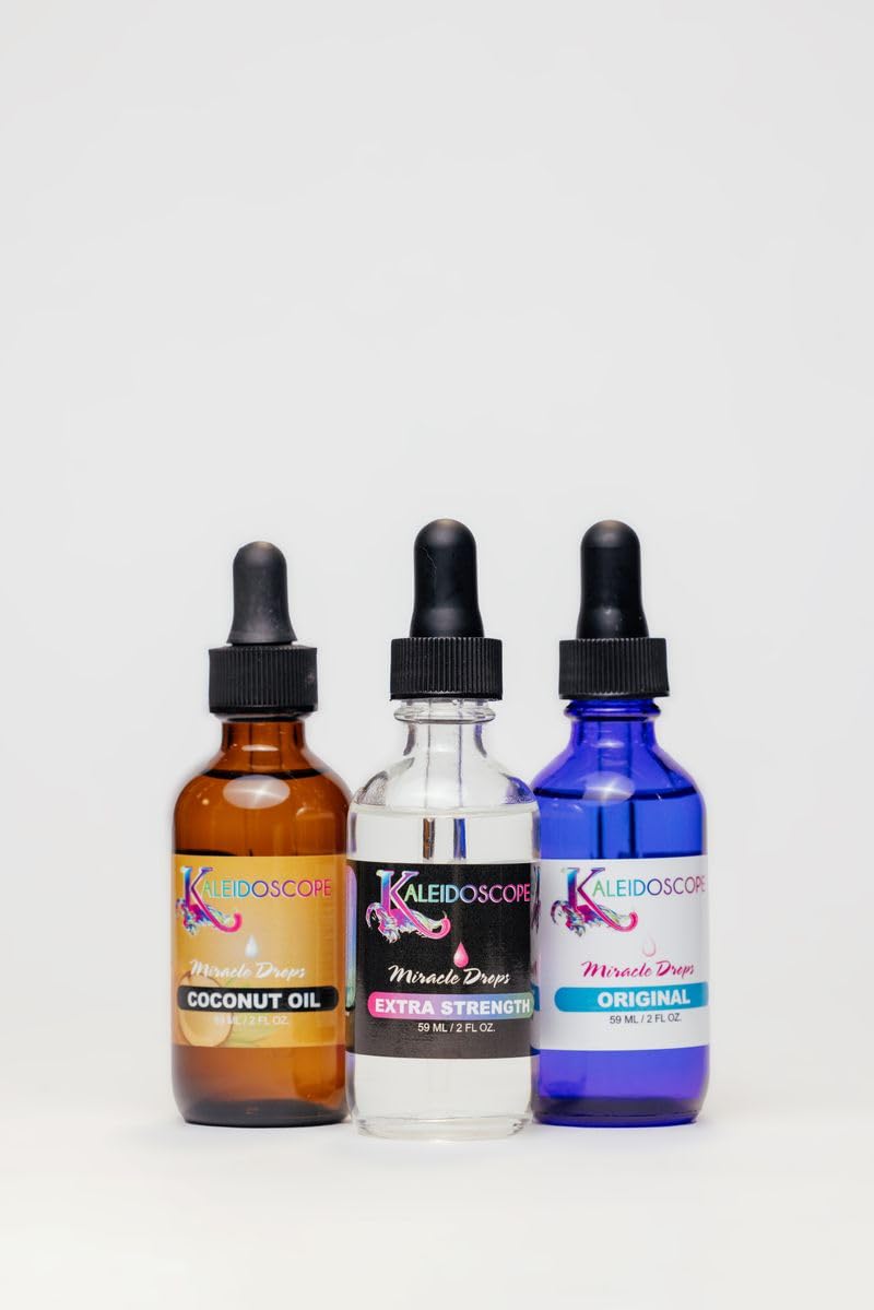 Kaleidoscope Miracle Drops Coconut Therapy scalp-application image shows easy massage for revitalized hair.