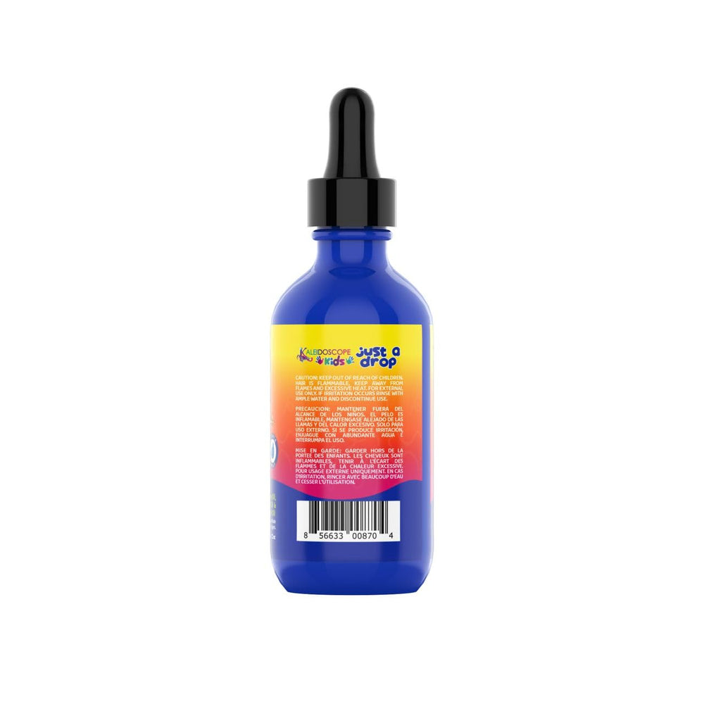 Kaleidoscope Miracle Drops Kids Hair Oil application showing gentle use for manageable curls.