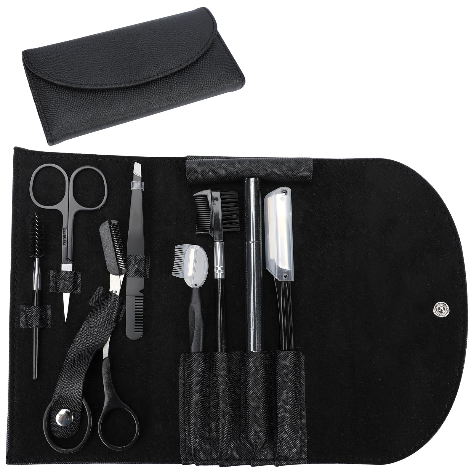 KALIONE curved thinning scissors for subtle shaping.