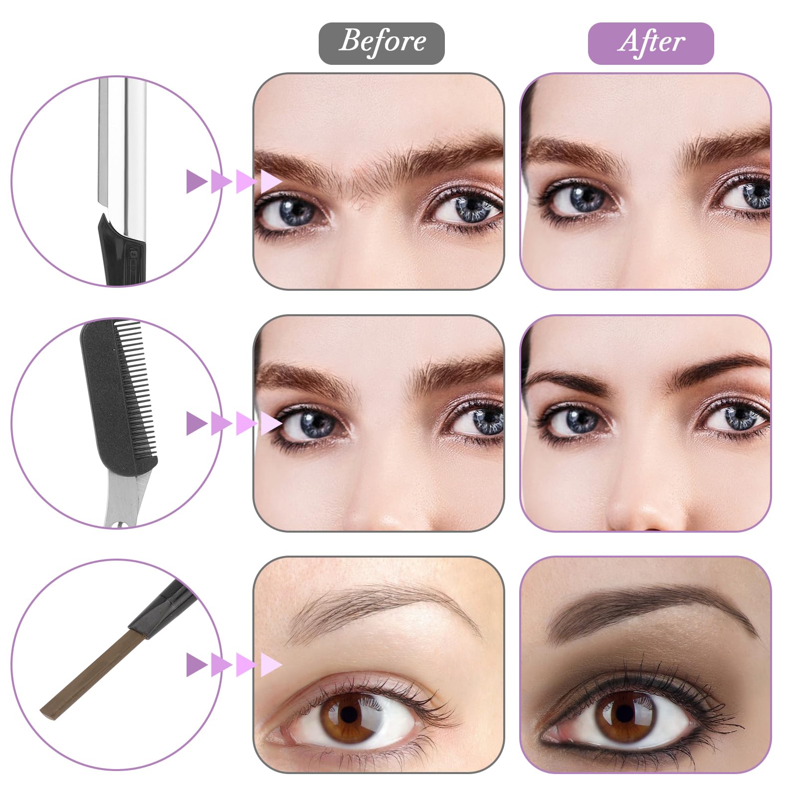 KALIONE eyebrow brush for soft, even filling.